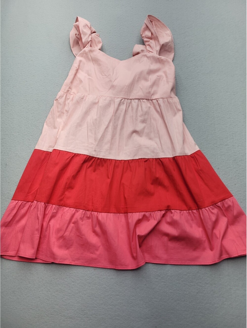 LaurenConradWomensDressXLPink MIni Dress Sleeveless Stripes Ruffled Straps